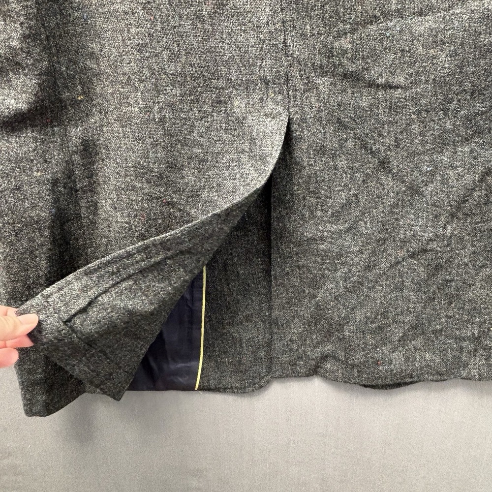 Vintage Austin Reed Wool Tweed Blazer Mens 42R Grey Flecked Sport Coat USA Made - Picture 9 of 16